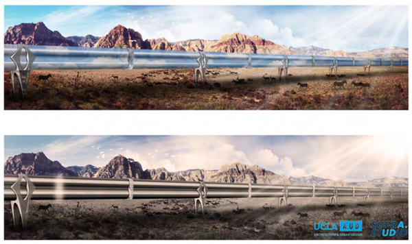 UCLA A.U.D设计室给出的Hyperloop概念设计图