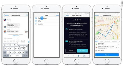 Facebook聊天工具Messenger植入Uber专车服务