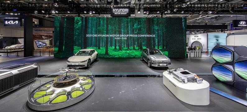 现代汽车集团以氢能源、电动化和进口车三大板块盛装亮相2021中国国际进口博览会