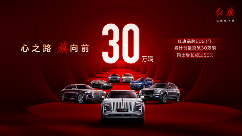 一路向前新红旗2021年销量突破30万车主已达60万