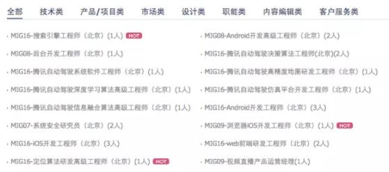 今年 9 月下旬，如果你关注腾讯公司，LinkedIn 也推送过一波招聘信息。（图中 MIG 为腾讯招聘网站统一宣传语 Make it Great 的缩写。）