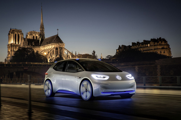大众在2016巴黎车展上推出的I.D.纯电动概念车