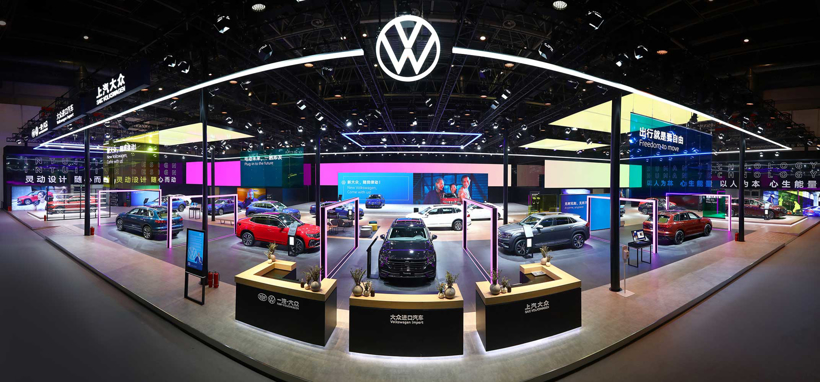上汽大众车展展台,图片来源:上汽大众