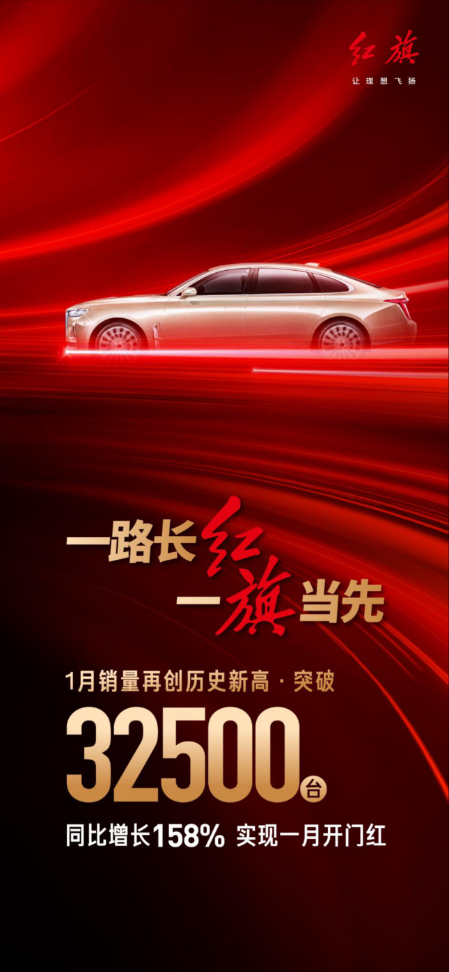 一旗当先红旗1月再现开门红