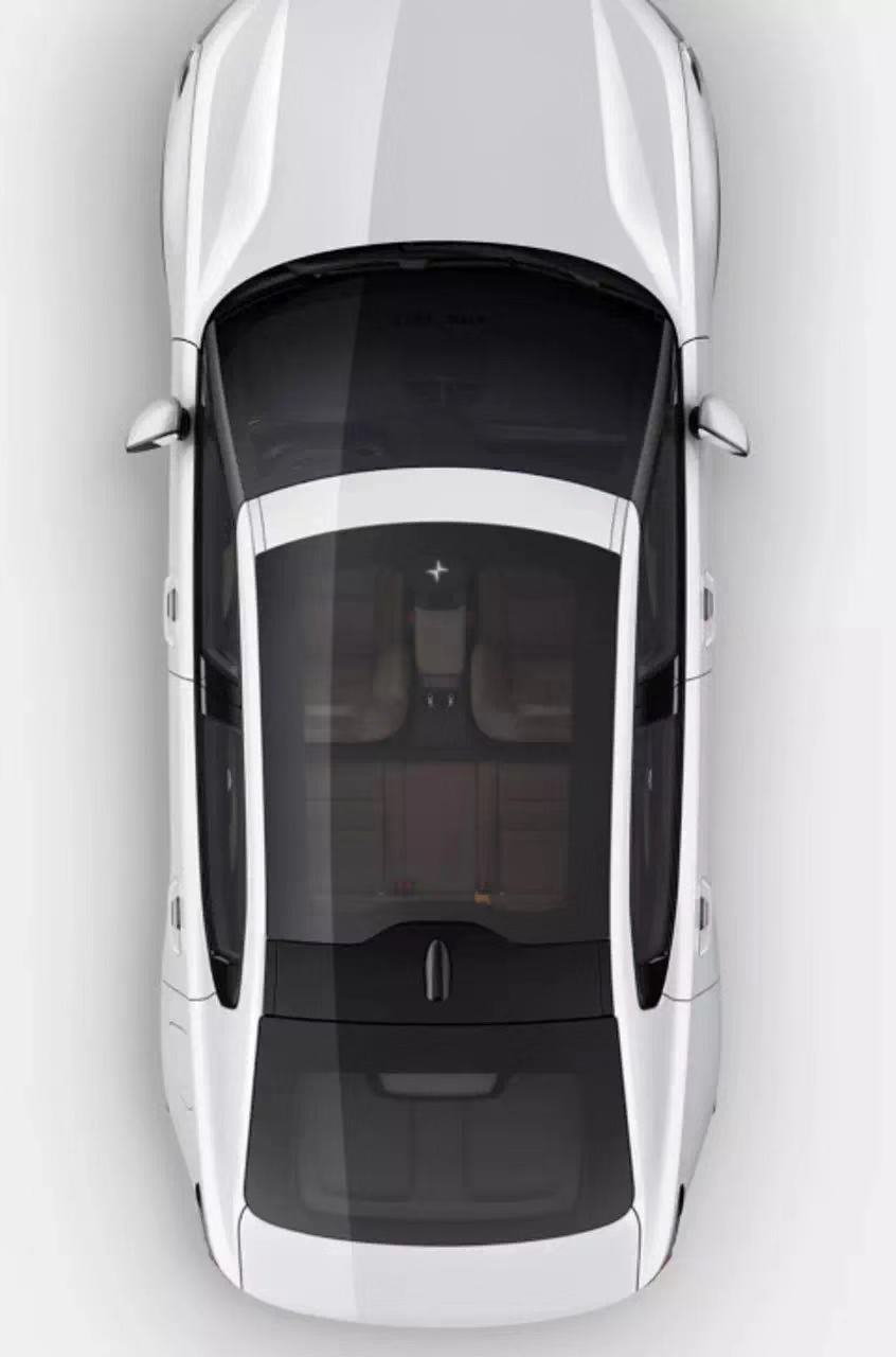 能发光的车顶polestar标志